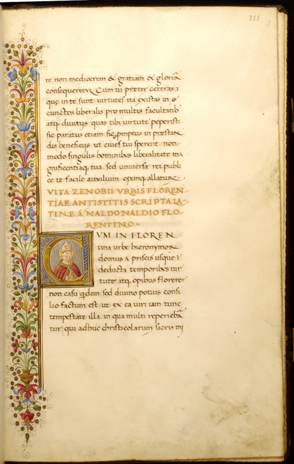 Leaf from Vita Zenobii Juliani da Girolamis