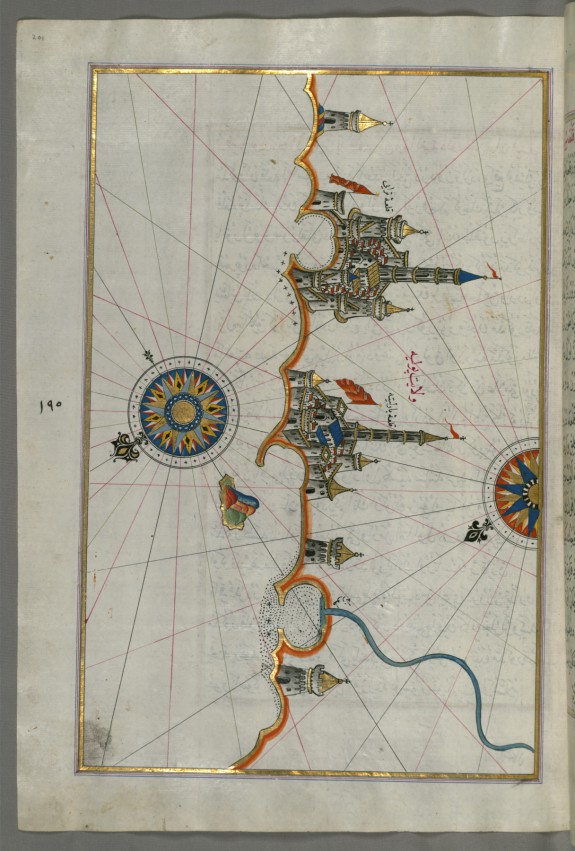 Map of the Italian Coastline From Barletta to Trani