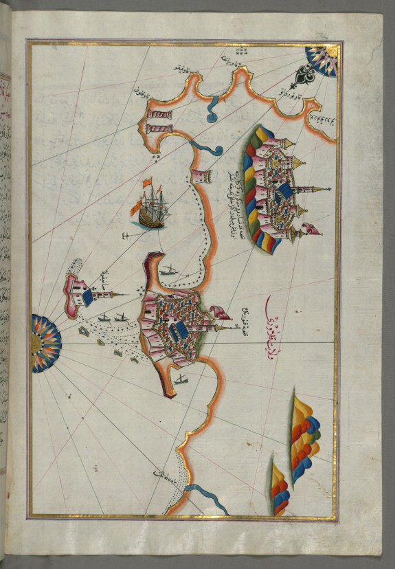 Map of the Eastern Coast of Calabria with the Towns of Crotone and Catanzaro