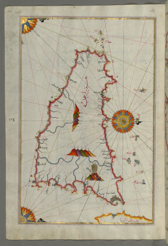 Map of the Island of Sicily