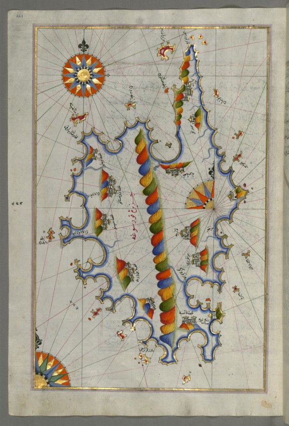 Map of the Island of Corsica