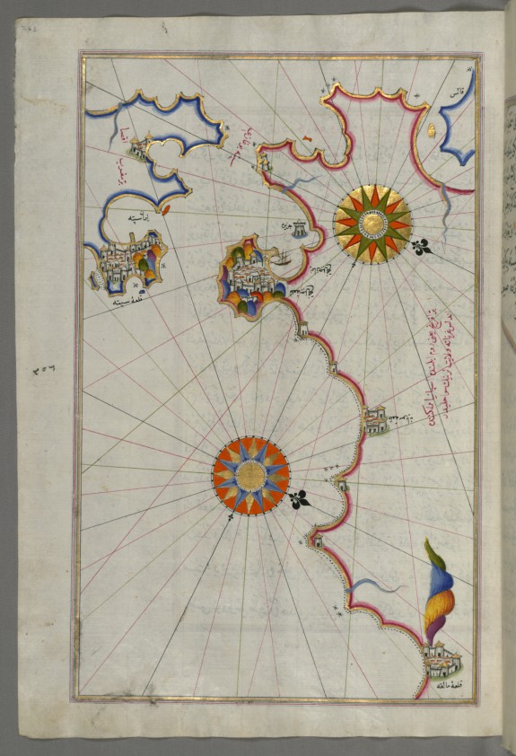 Map of the Strait of Gibraltar with the Cities of Gibraltar and Ceuta