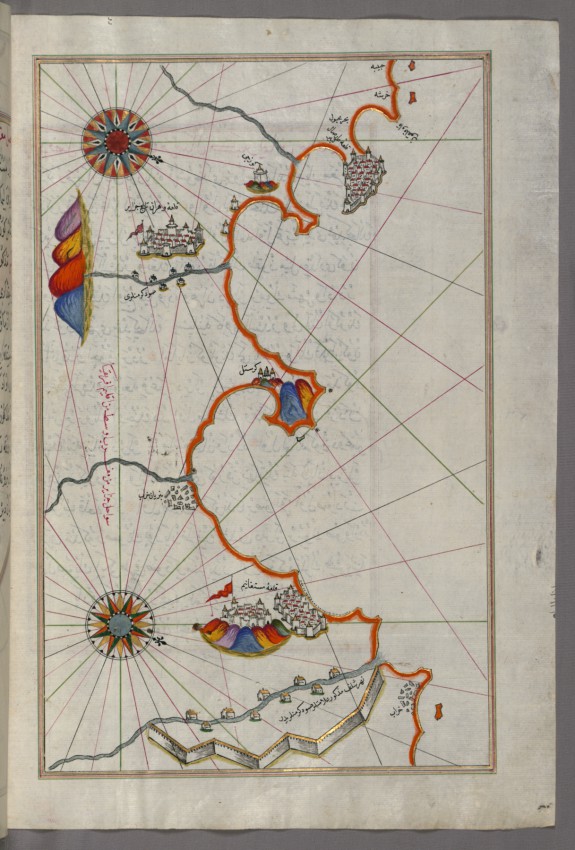 Map of the Algerian Coast Around Oran and Mostaganem