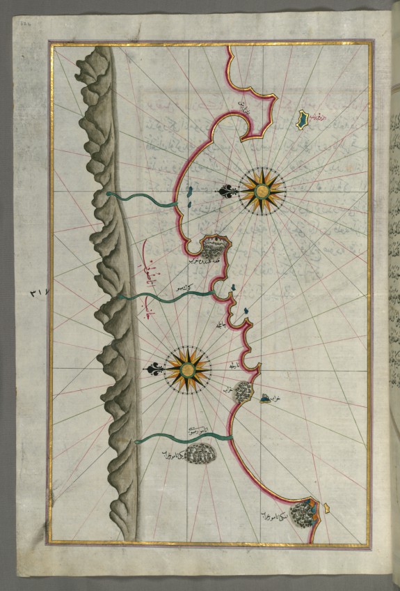 Map of the Anatolian Coast From Silfke to Anamur