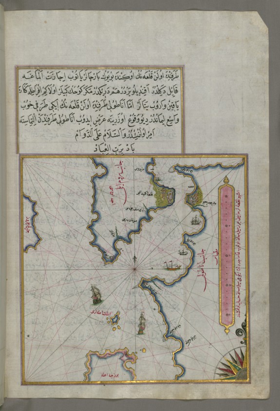 Map of the Upper Aegean Sea with the Islands of Imbros and Bozca