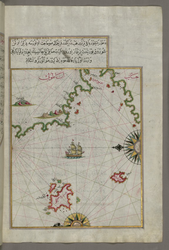 Map of Two Small Islands Off the Coast of Anatolia