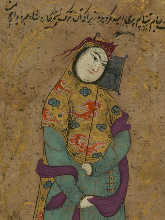 Single Leaf of a Lady with a Fan