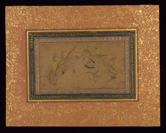 Elephant Attacking a Horse and Rider