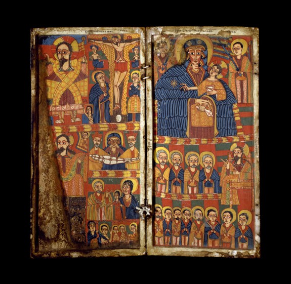 Right Diptych Panel with Virgin and Child Flanked by Archangels