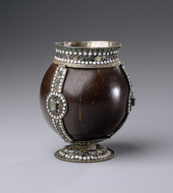 Coconut Shell Cup, Russian, c. 1660-1690. 4 ½ inches. Walters Art Museum 44.194.