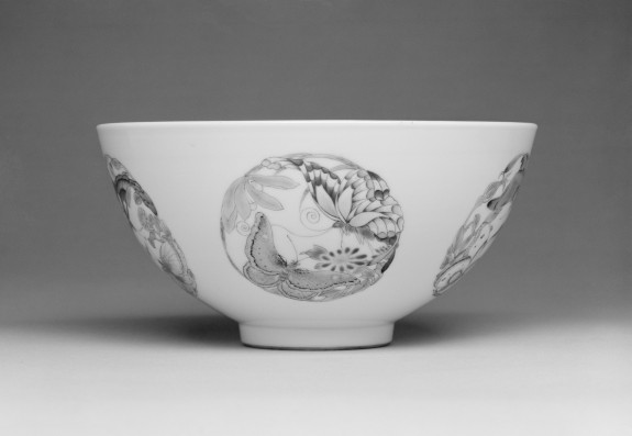 Bowl with Flowers and Butterflies