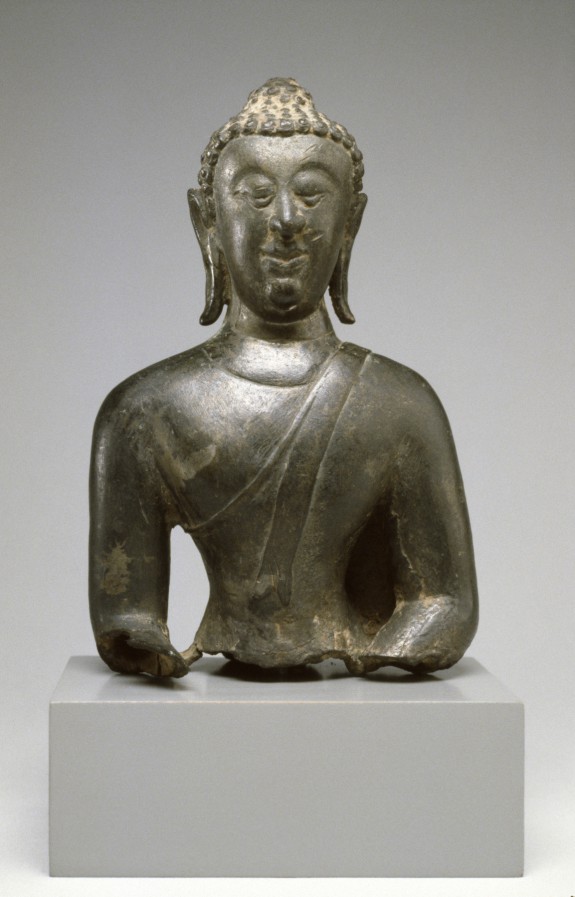 Head and Upper Body of a Seated Buddha in 