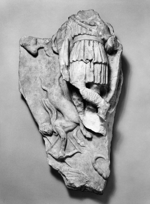 Attendant of Mithras with Signs of the Zodiac