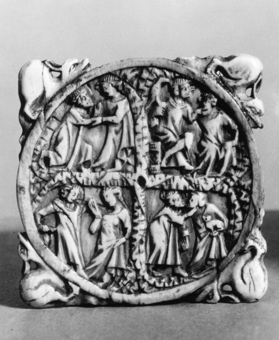 Mirror Case with Pairs of Lovers
