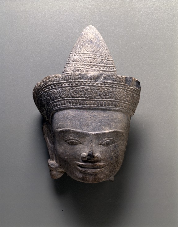 Head of a Crowned Deity, Probably the Buddha