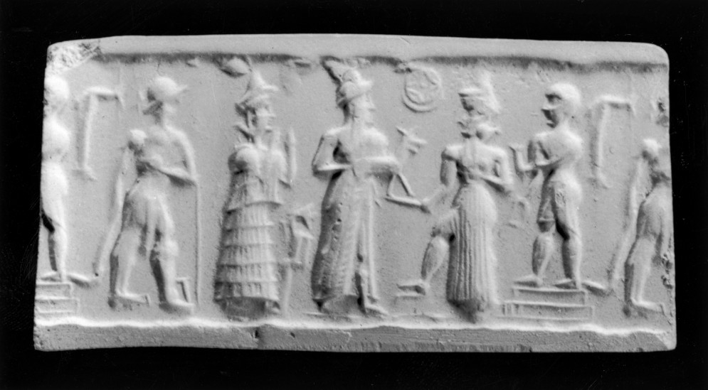Cylinder Seal with a Deity Accepting an Offering