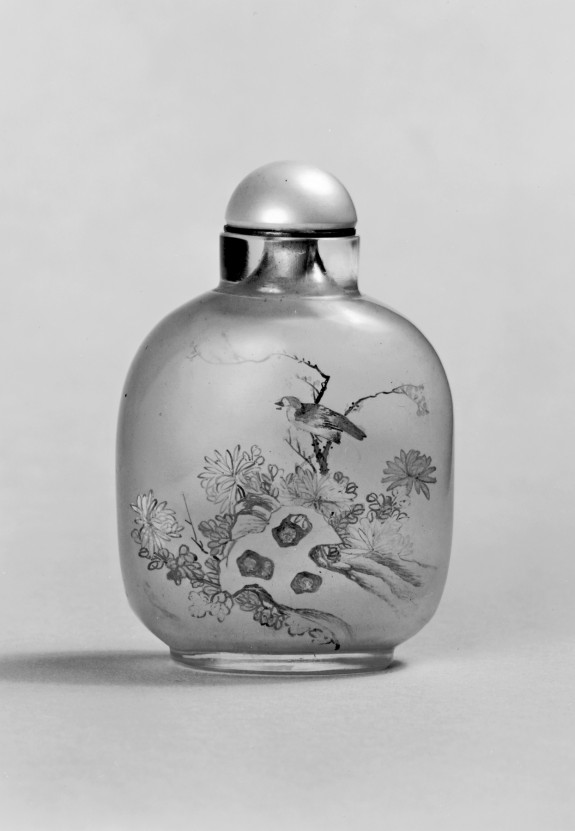 Snuff Bottle with Birds and Flowers