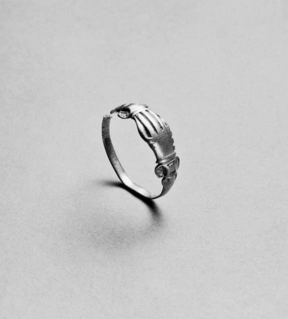 Ring with Clasped Right Hands