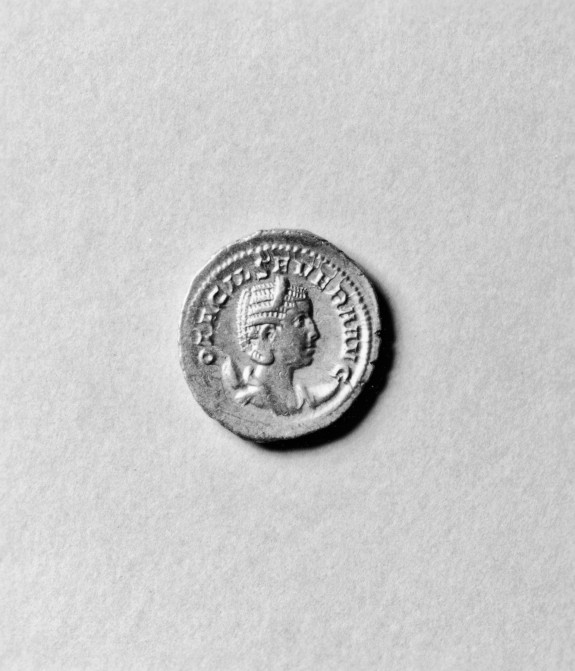 Coin with a Hippopotamus and Portrait of Otacilia Severa