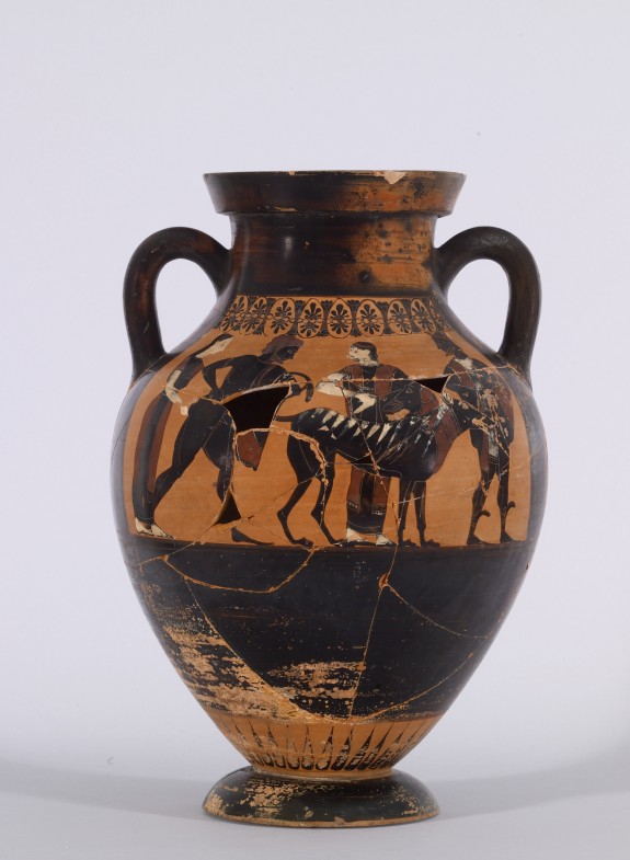 Black-figure Belly Amphora with the Reclamation of Helen and Herakles and Kerberos