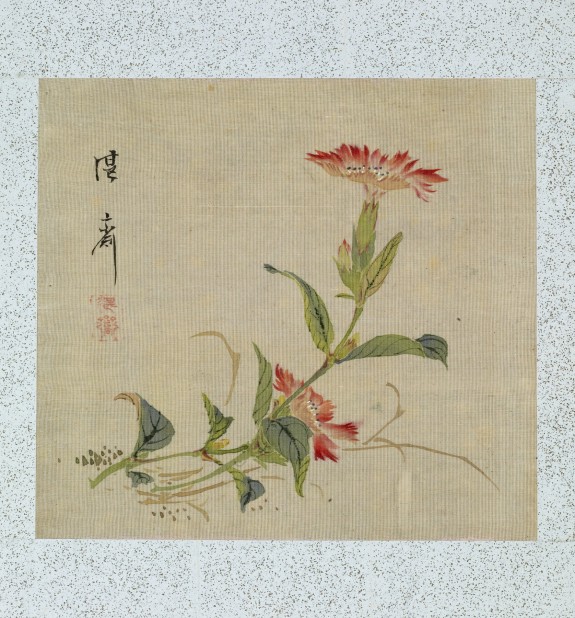 Leaf from Album Depicting Birds, Flowers, Landscapes, and Flower Pots
