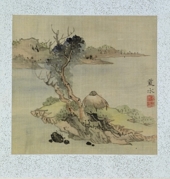 Leaf from Album Depicting Birds, Flowers, Landscapes, and Flower Pots