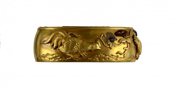 Fuchi with Chickens and Autumn Flowers