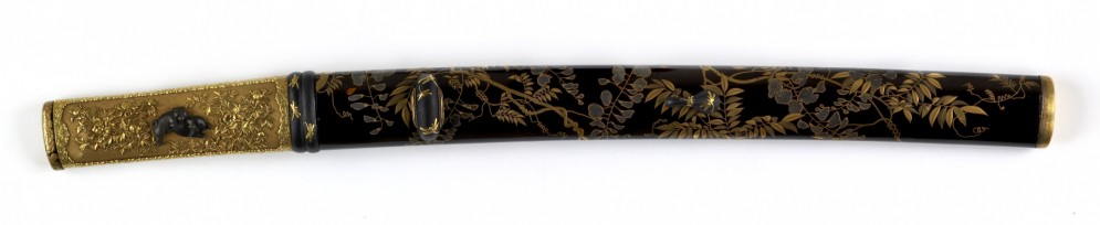 Dagger with Wisteria and Puppies