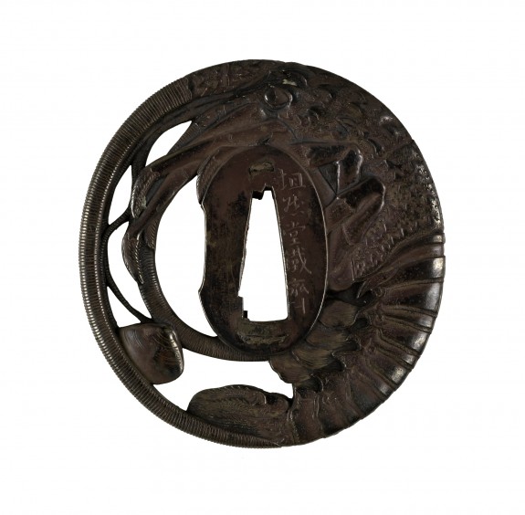 Tsuba with a Spiny Lobster
