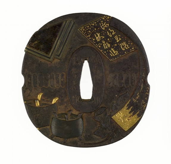 Tsuba with Symbols of the Star Festival (Tanabata)