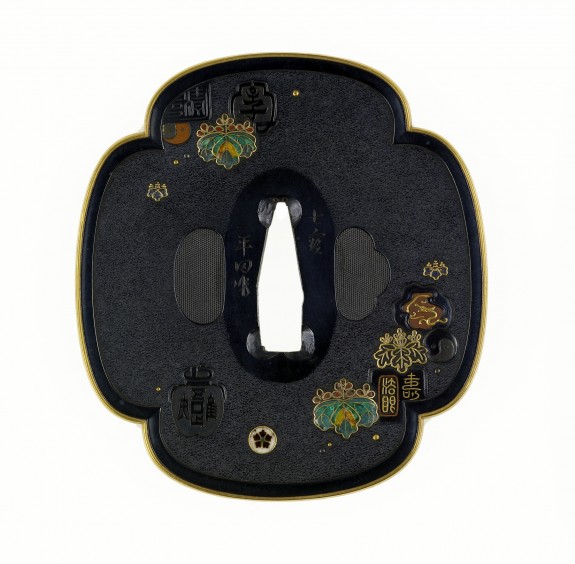 Tsuba with Paulownia Crests and Seals