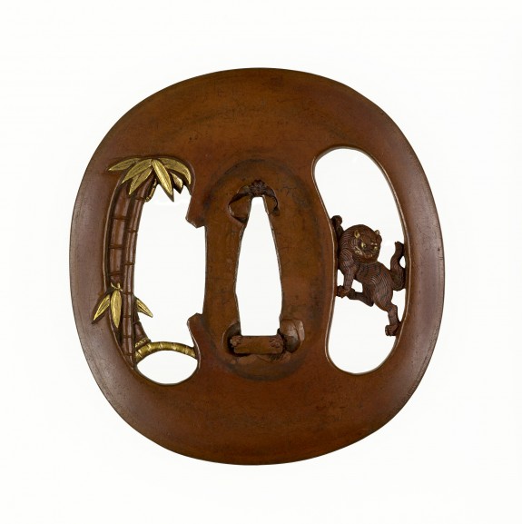 Tsuba with Tiger and Bamboo