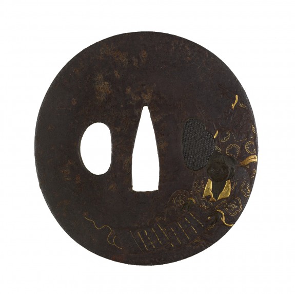 Tsuba with Kanzan and Jittoku