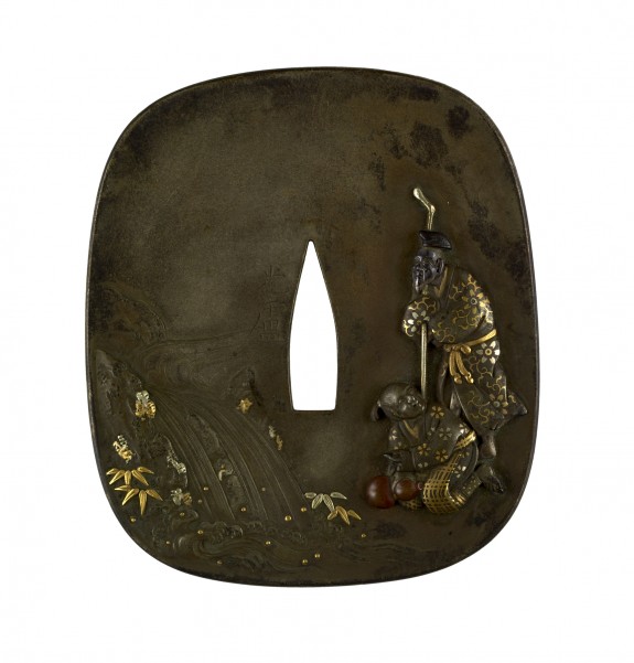 Tsuba with Kôsagi, a Paragon of Filial Piety