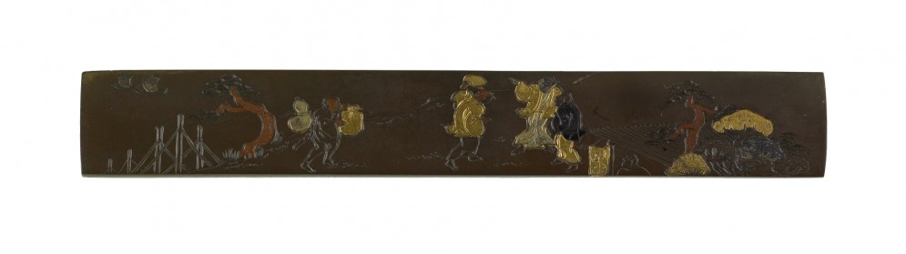 Kozuka with Merchants at a Scenic Overlook