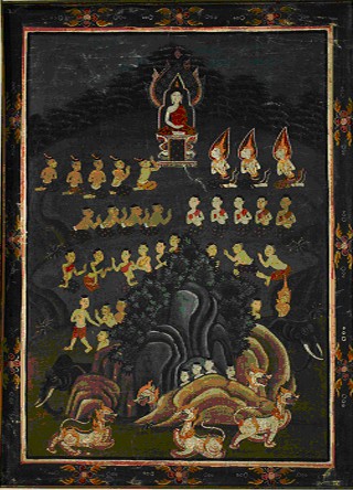 Buddha Preaching in Sankassa