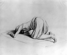 Moslem Prostrating Himself on Prayer Rug