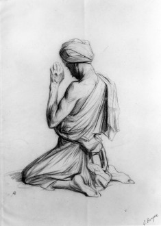 Arab Kneeling in Prayer