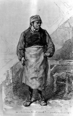 Man in Apron and Cap