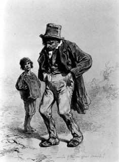 Intoxicated Man and Boy