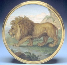 Box with Lion, Dog, and Duck Mosaics