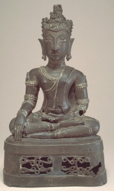 Seated Crowned Buddha in "Maravijaya"