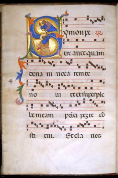 Initial S with Peter Receiving the Keys from Christ