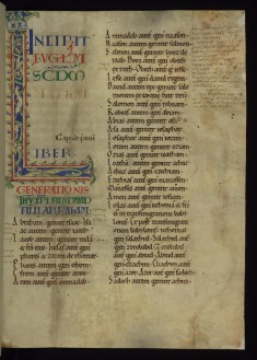 Initial "L" (Liber generationis)