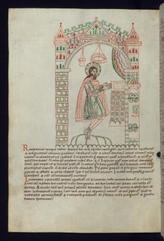 Jeremiah praying in the temple