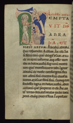 Abraham sacrificing Isaac