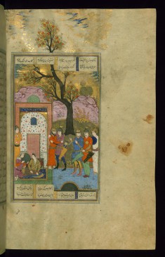 Kay Kavus Receives Kay Khusraw on his Arrival from Turan