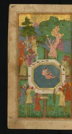 Two Naked Girls in a Pool Attended by Angels