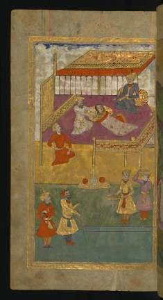 A Court Scene with a Physician Feeling a Sick Woman's Pulse