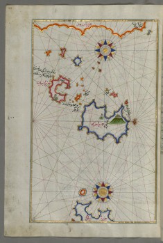 Map of Chalkis Island Off Rhodes Island
